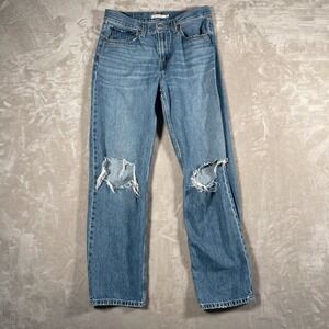 Levi's Women's Jeans Low Pro Straight Denim Distressed Casual 28 Blue